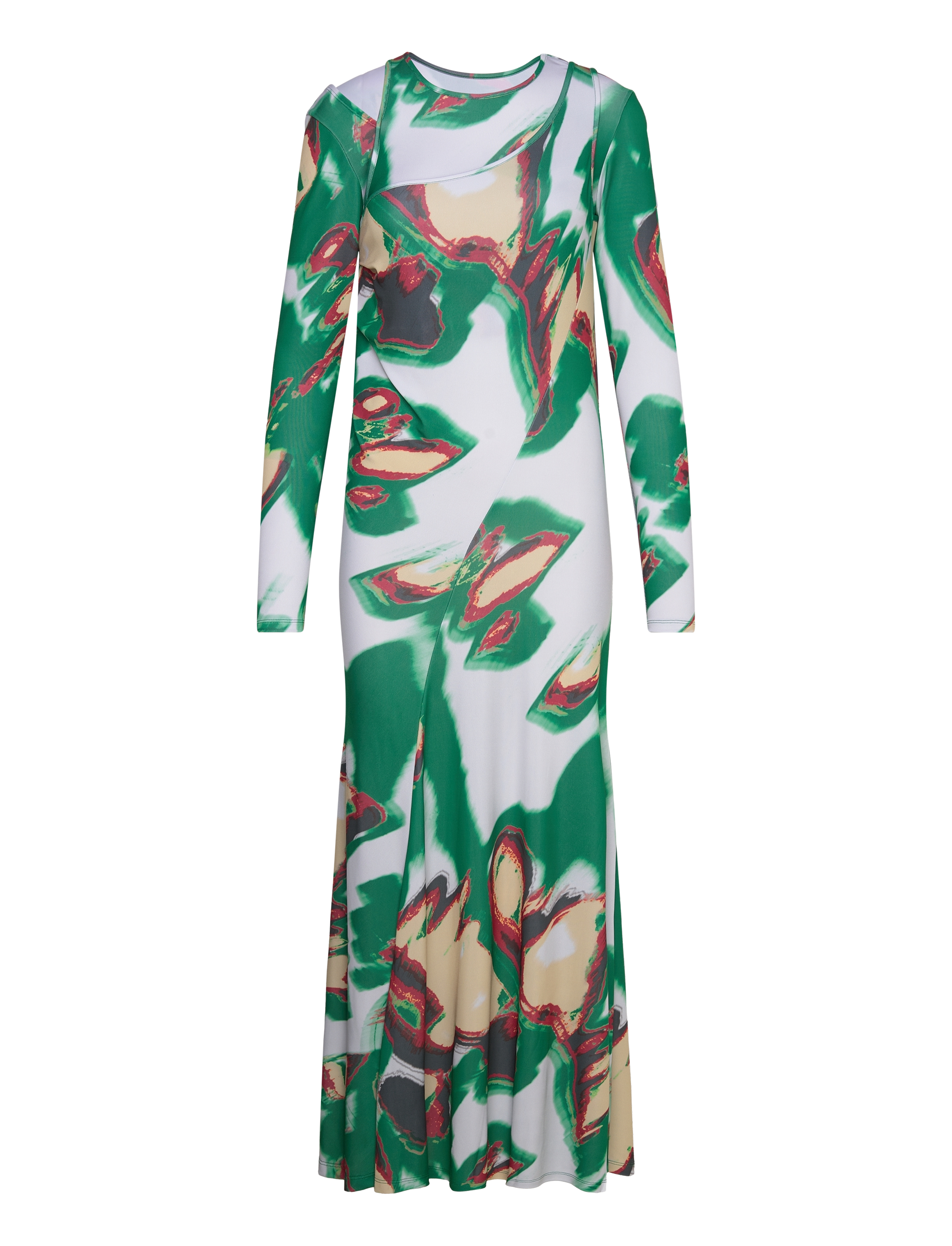 Erica print wrap dress - BRIGHT GREEN