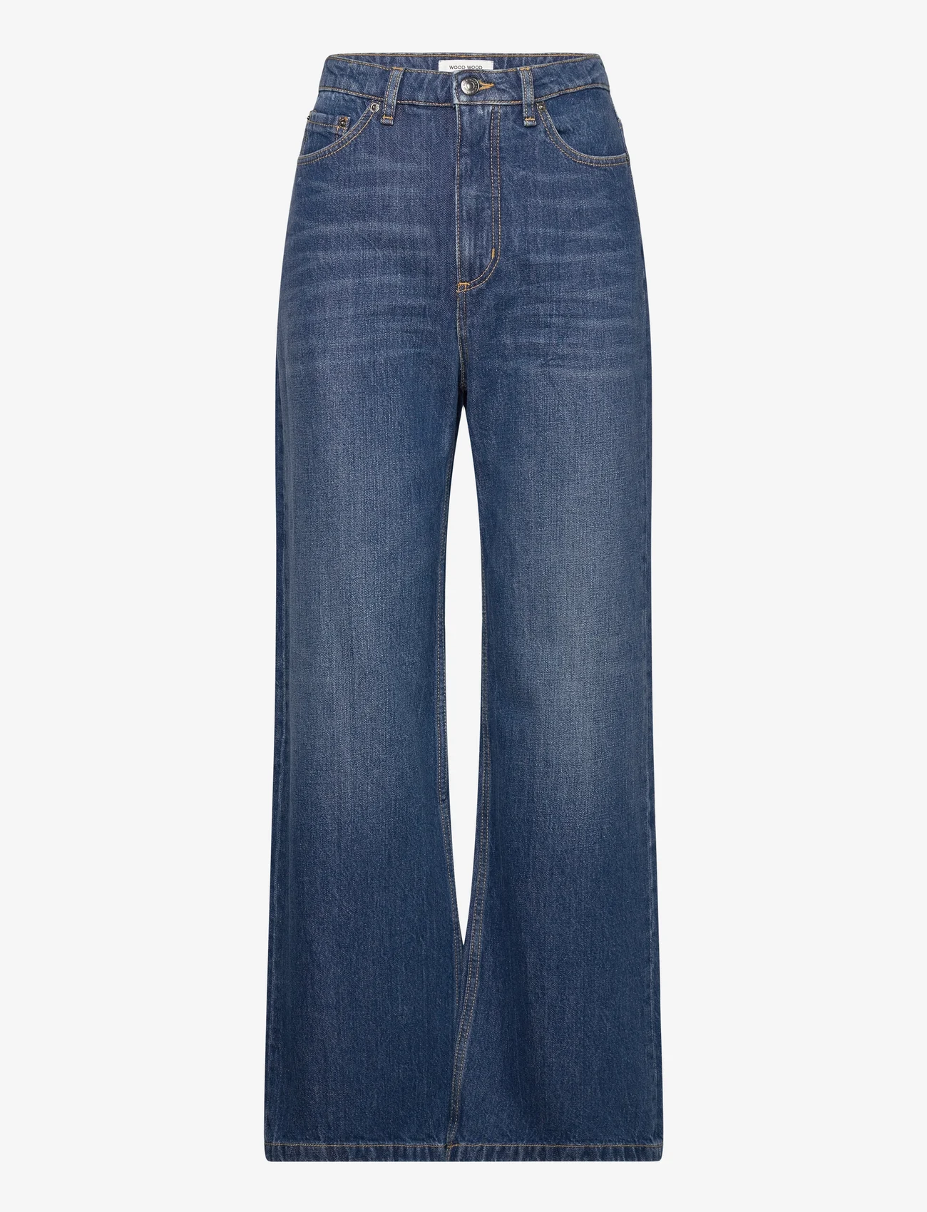 Wood Wood - Ellie Baggy Jeans - džinsa bikses ar platām starām - worn blue - 0