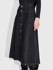 Wood Wood - Agatha Denim Skirt - denimnederdele - black wash - 5