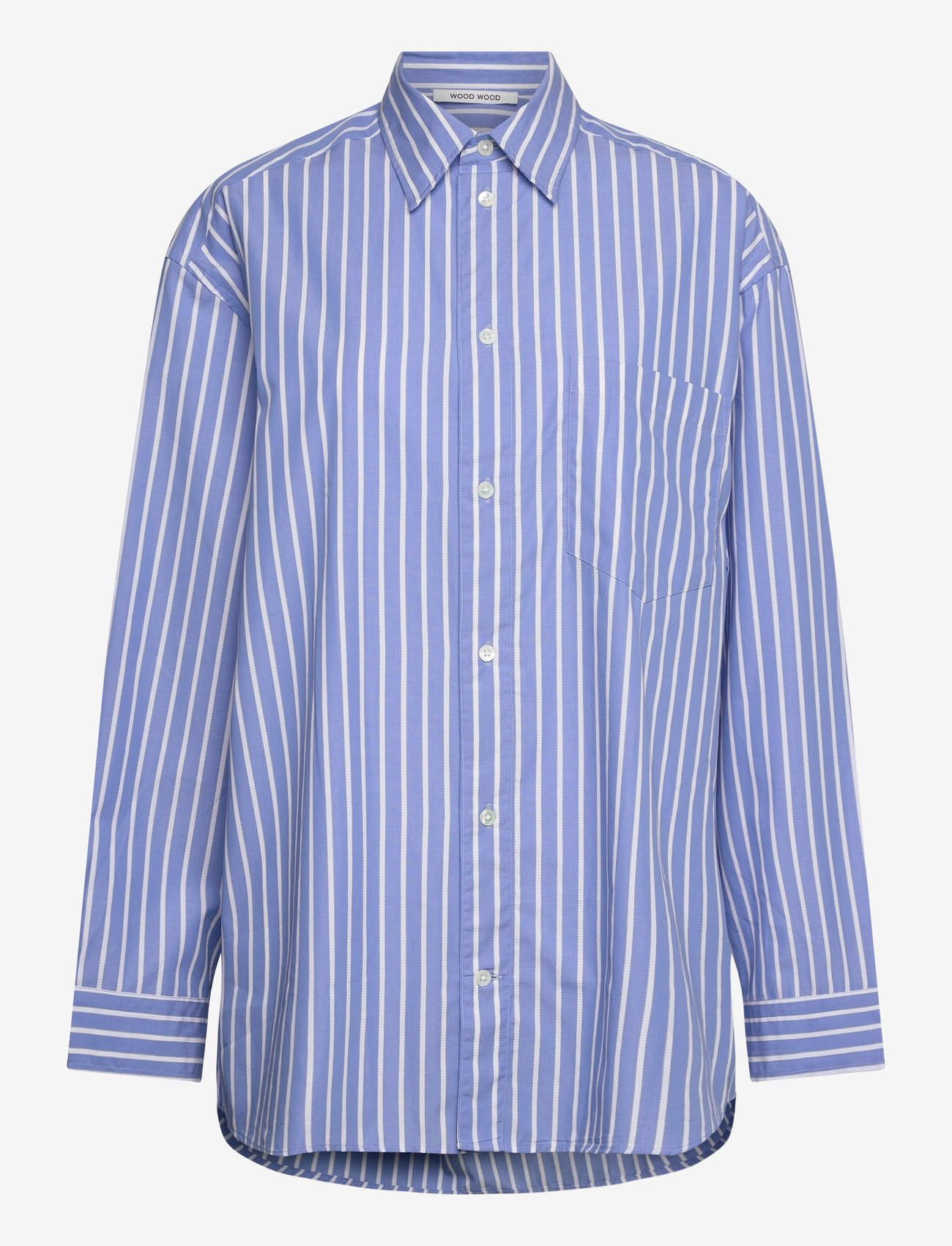 WOOD WOOD - Maxine oversized shirt - langærmede skjorter - blue - 0