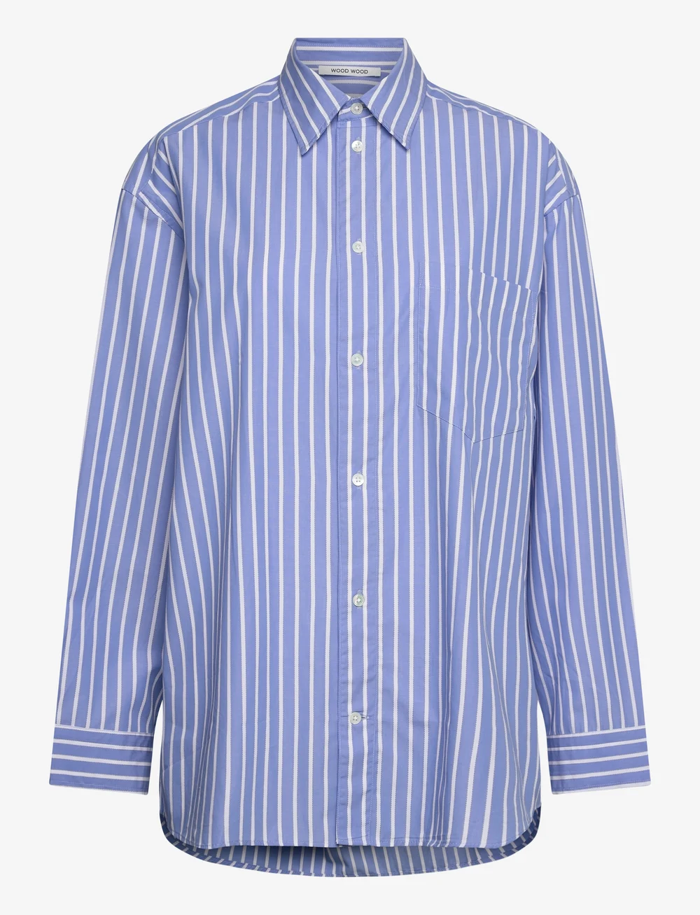 WOOD WOOD - Maxine oversized shirt - long-sleeved shirts - blue - 0