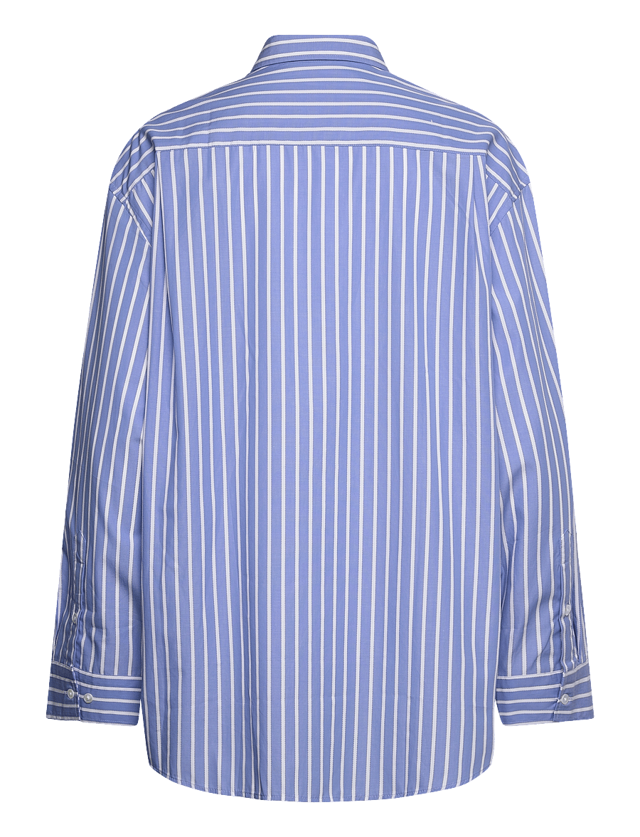 WOOD WOOD - Maxine oversized shirt - långärmade skjortor - blue - 1