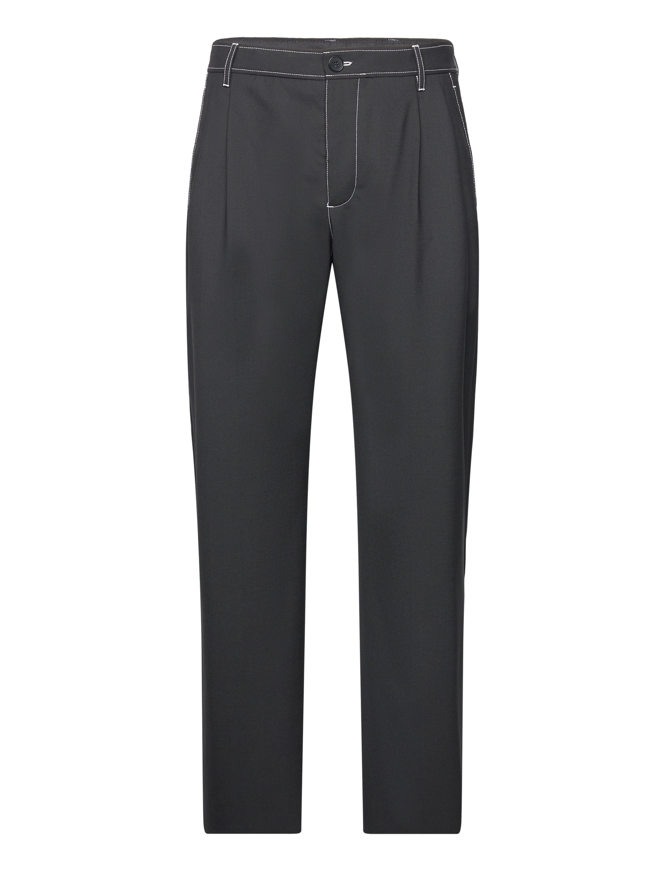 WOOD WOOD Nathaniel Trousers - Tøj - BLACK / black