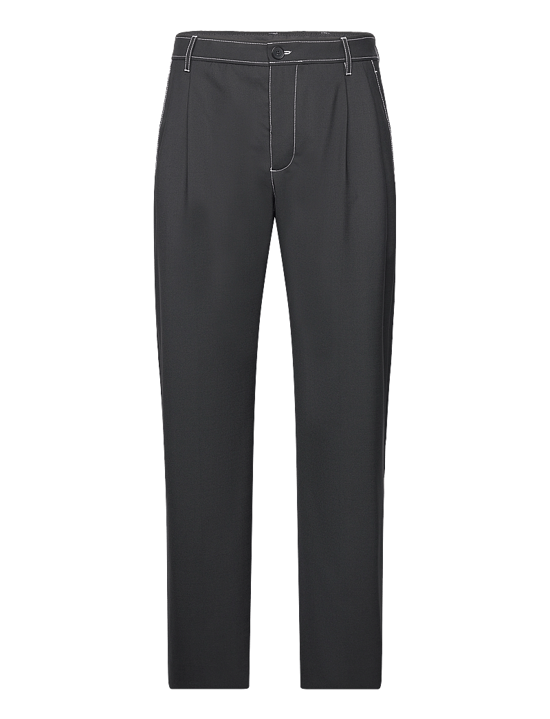 WOOD WOOD - Nathaniel Trousers - casual bukser - black - 1