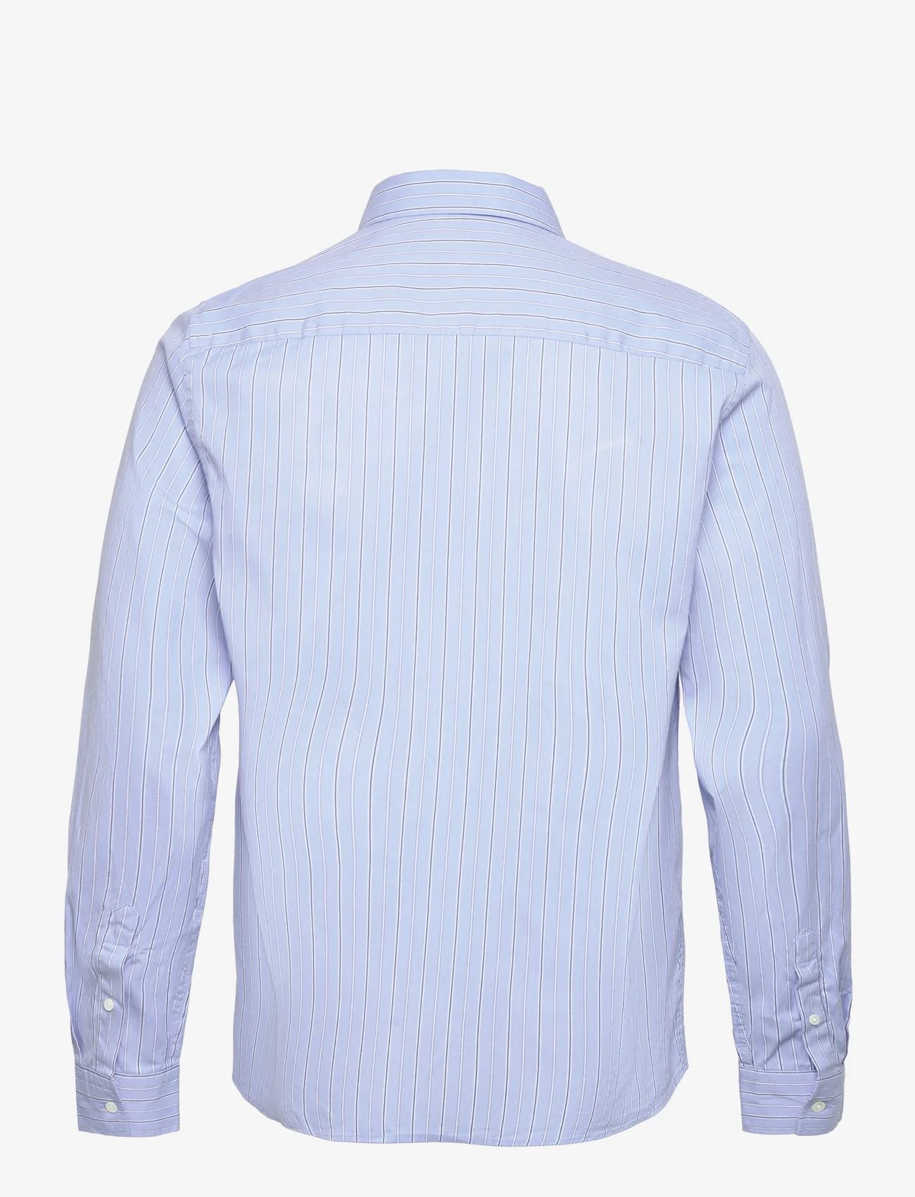 Wood Wood - Timothy Paper Poplin Shirt - muodolliset kauluspaidat - light blue stripes - 1