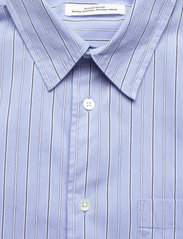 Wood Wood - Timothy Paper Poplin Shirt - kontorisärgid - light blue stripes - 2