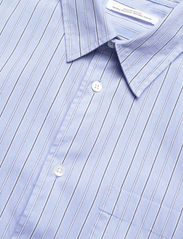 Wood Wood - Timothy Paper Poplin Shirt - business skjortor - light blue stripes - 3