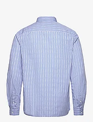 Wood Wood - Timothy Tattoo Stripe Shirt - casual shirts - azure blue stripes - 1