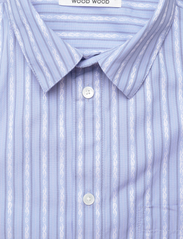 Wood Wood - Timothy Tattoo Stripe Shirt - kasdienio stiliaus marškiniai - azure blue stripes - 2