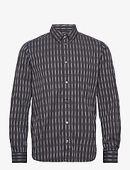 Wood Wood - Timothy Tattoo Stripe Shirt - avslappede skjorter - black stripes - 0