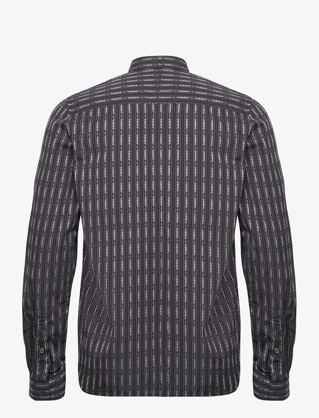 Wood Wood - Timothy Tattoo Stripe Shirt - casual skjorter - black stripes - 1