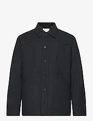 Wood Wood - Clive Panelled Shirt - vilnoniai švarkeliai - black - 0