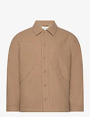 Wood Wood - Clive Panelled Shirt - vilnoniai švarkeliai - cream - 0