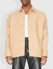 Wood Wood - Clive Panelled Shirt - wool jackets - cream - 5