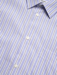 Wood Wood - Nico Poplin Shirt - tavalised t-särgid - azure blue stripes - 3