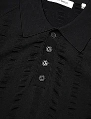 Wood Wood - Troy polo knit SS - heren - black - 2