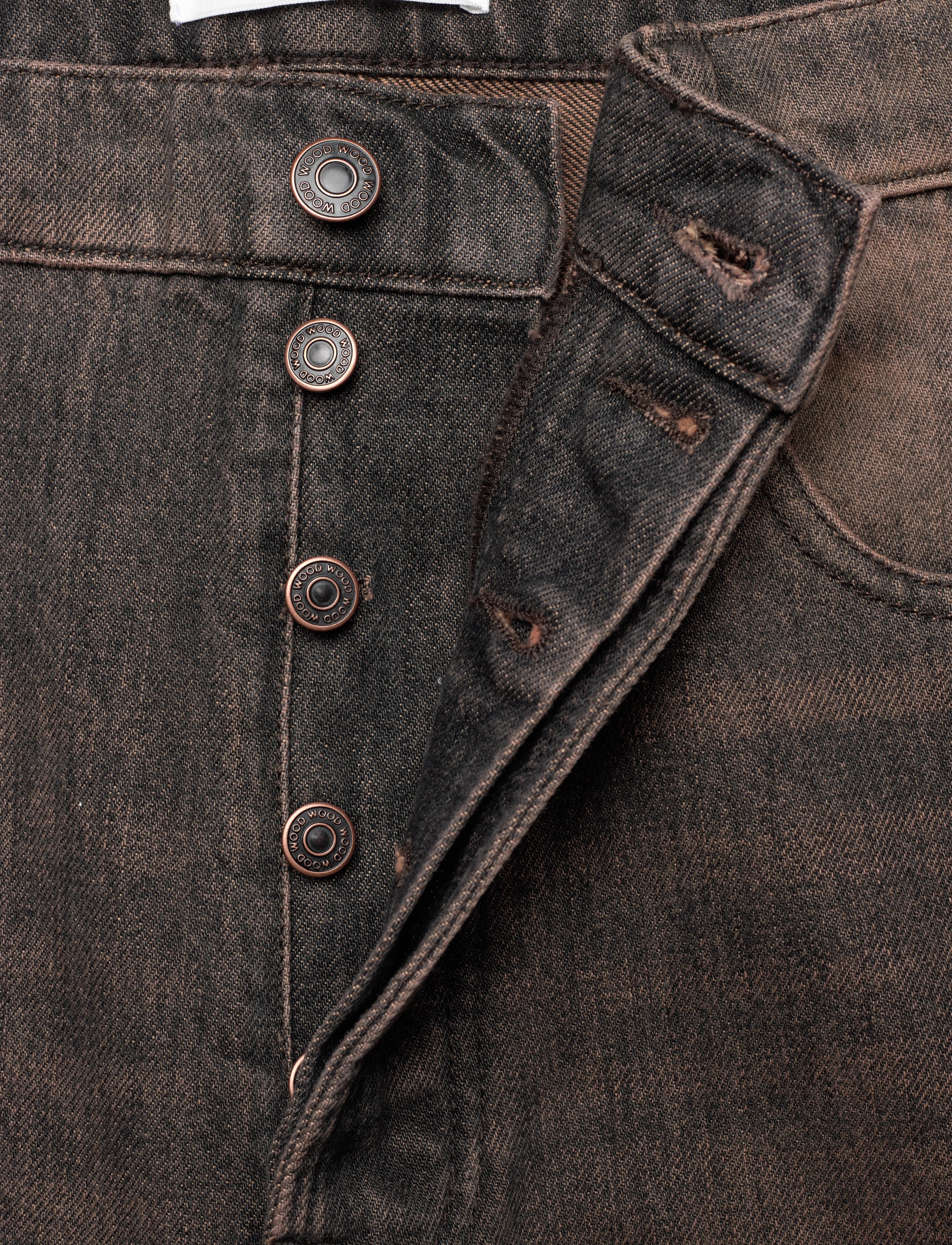 WOOD WOOD - Al Straight Leg Jeans - loose jeans - burnt orange wash - 3
