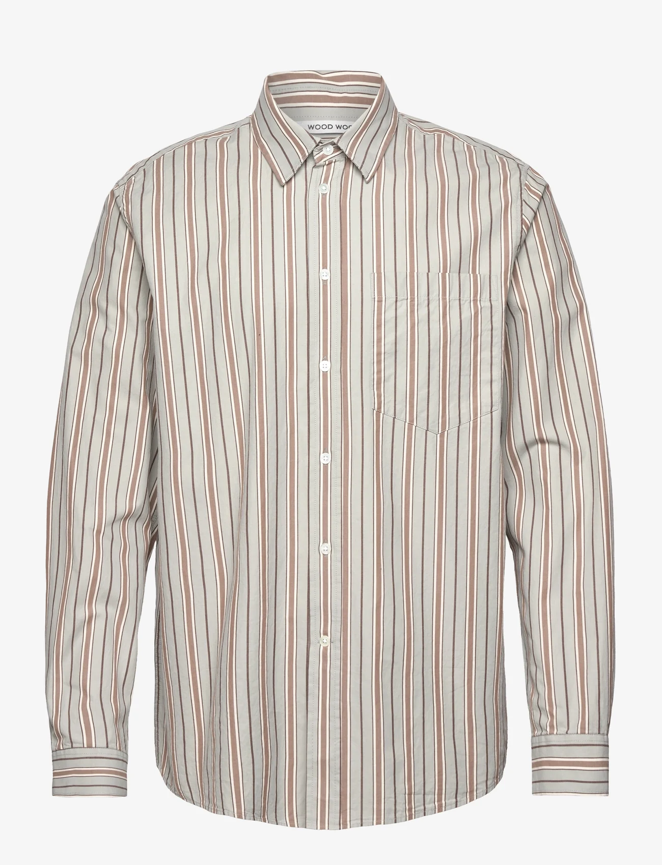Wood Wood - Aster Fun Pinstripe Shirt - kasdienio stiliaus marškiniai - 90's stripe - 0
