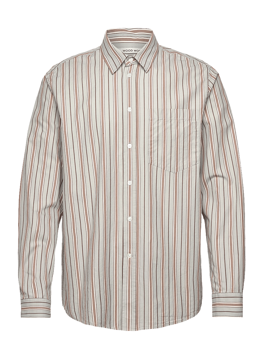 WOOD WOOD - Aster Fun Pinstripe Shirt - 90's stripe - 0