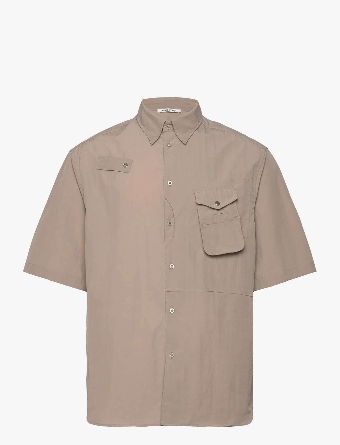 Wood Wood - Jaxson Fisherman Shirt - basic shirts - khaki - 0
