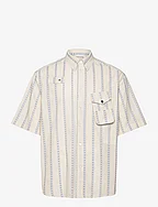 Jaxson Fisherman Shirt - WHITE FLORAL JACQUARD