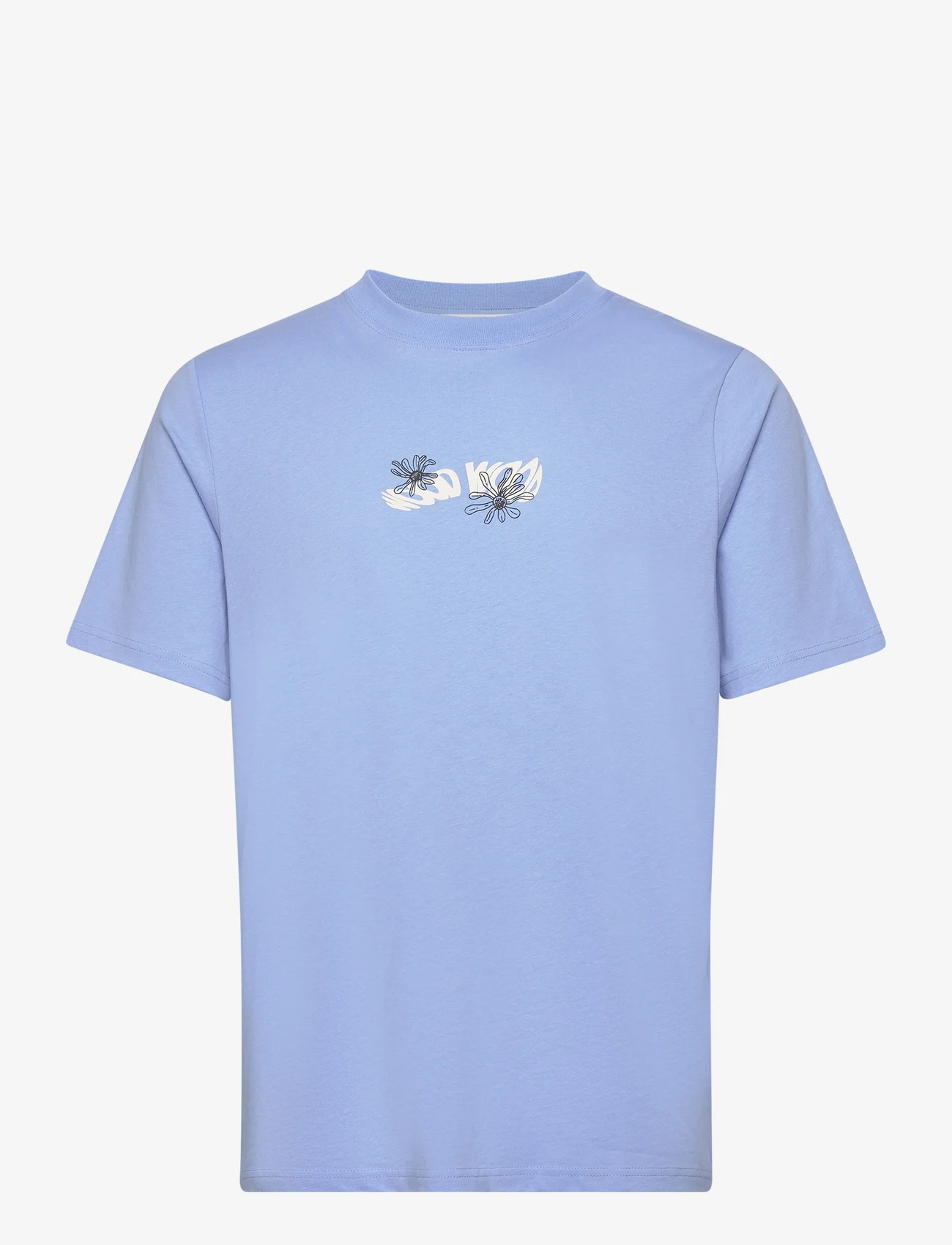 Wood Wood - Bobby Flowers T-shirt GOTS - kortärmade t-shirts - cloudy - 0