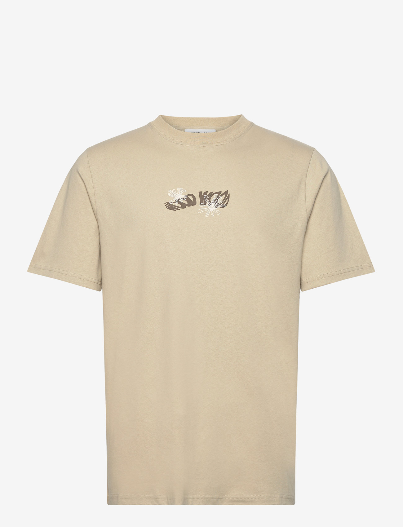 WOOD WOOD - Bobby Flowers T-shirt GOTS - kurzärmelig - taupe beige - 0