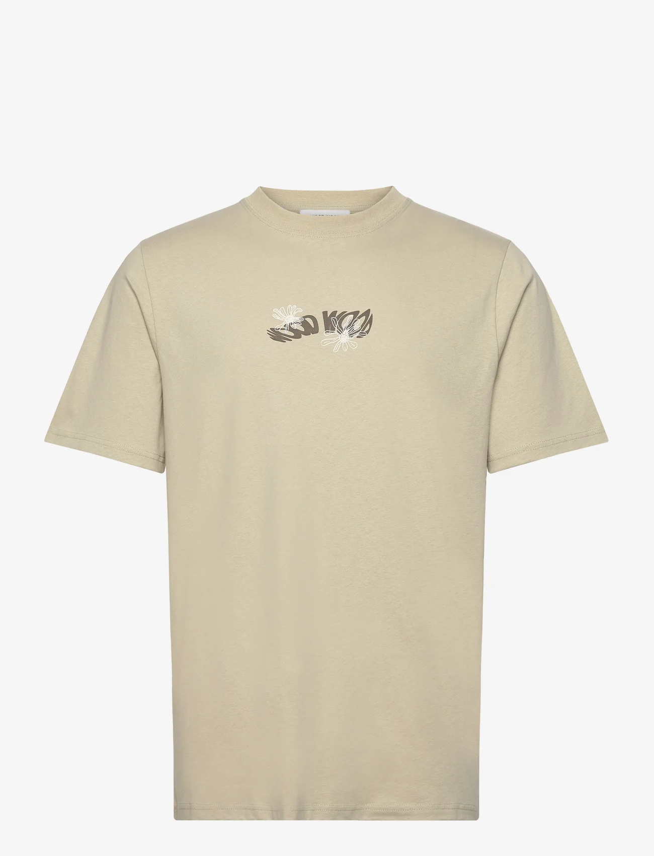 Wood Wood - Bobby Flowers T-shirt GOTS - t-shirts - taupe beige - 0