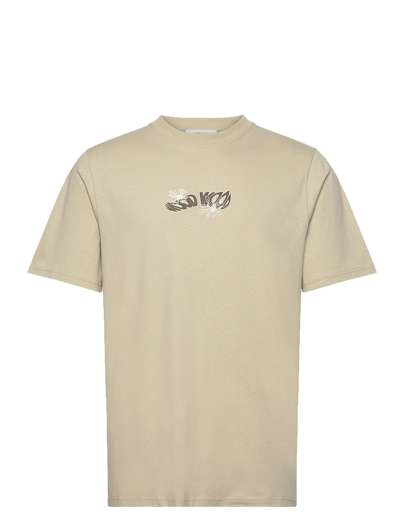 WOOD WOOD - Bobby Flowers T-shirt GOTS - kurzärmelig - taupe beige - 0