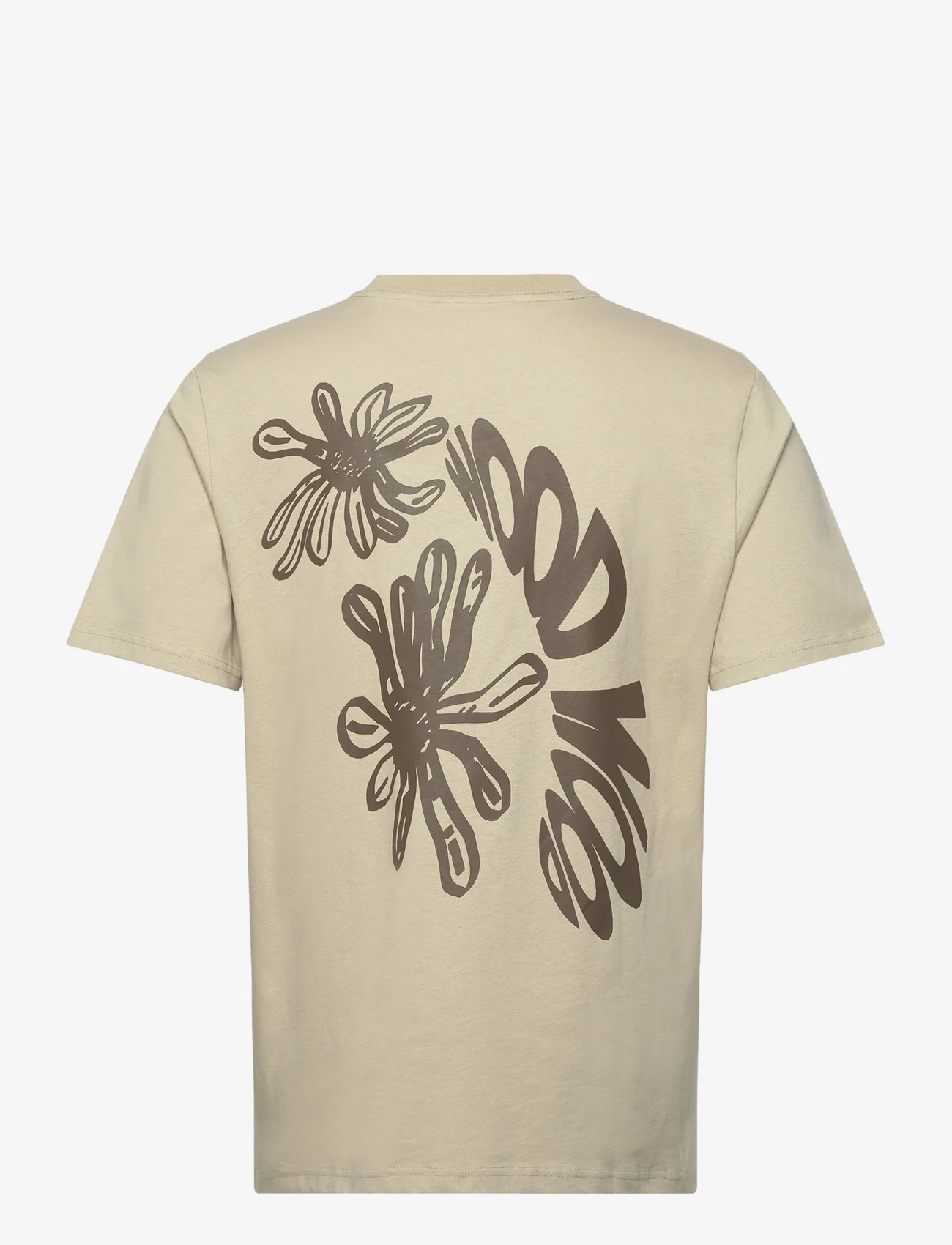 Wood Wood - Bobby Flowers T-shirt GOTS - t-shirts - taupe beige - 1