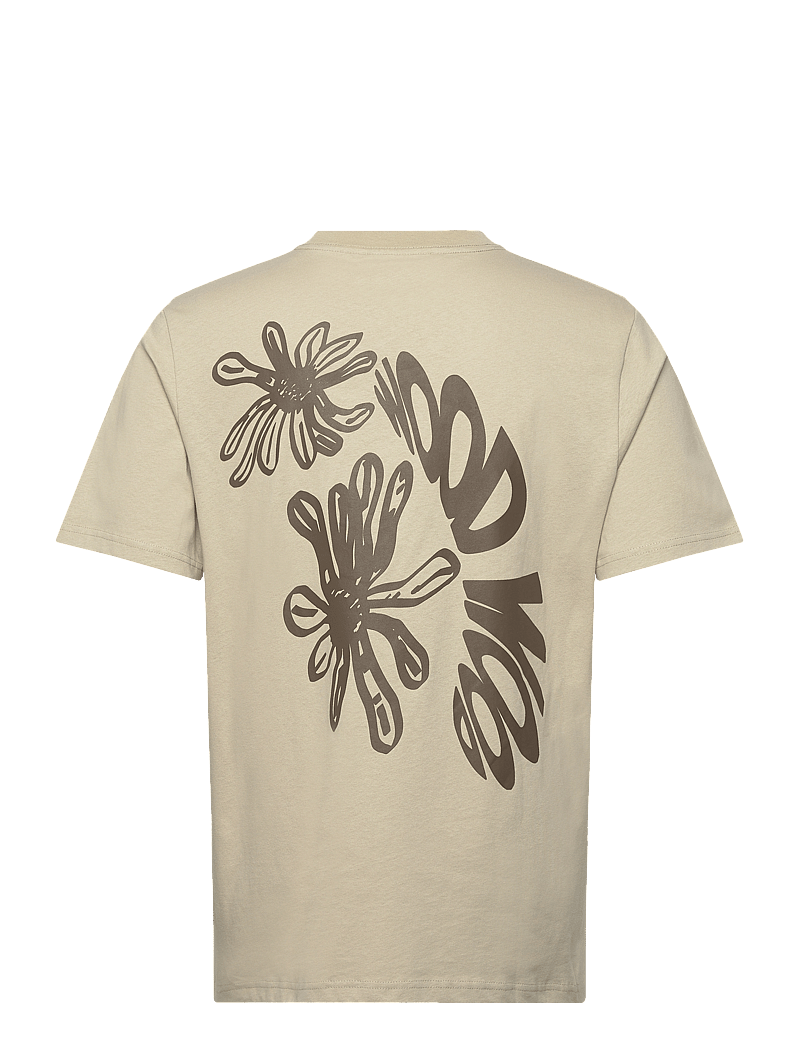 WOOD WOOD - Bobby Flowers T-shirt GOTS - kurzärmelig - taupe beige - 1