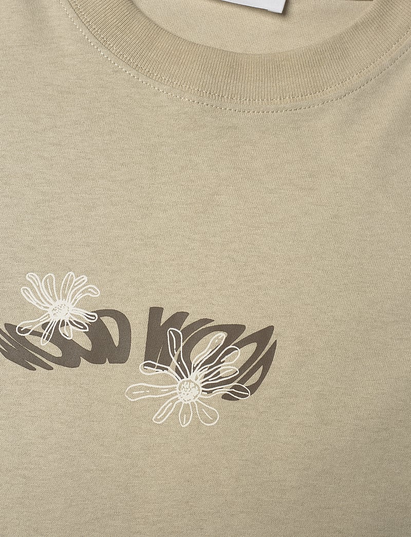 WOOD WOOD - Bobby Flowers T-shirt GOTS - kurzärmelig - taupe beige - 2
