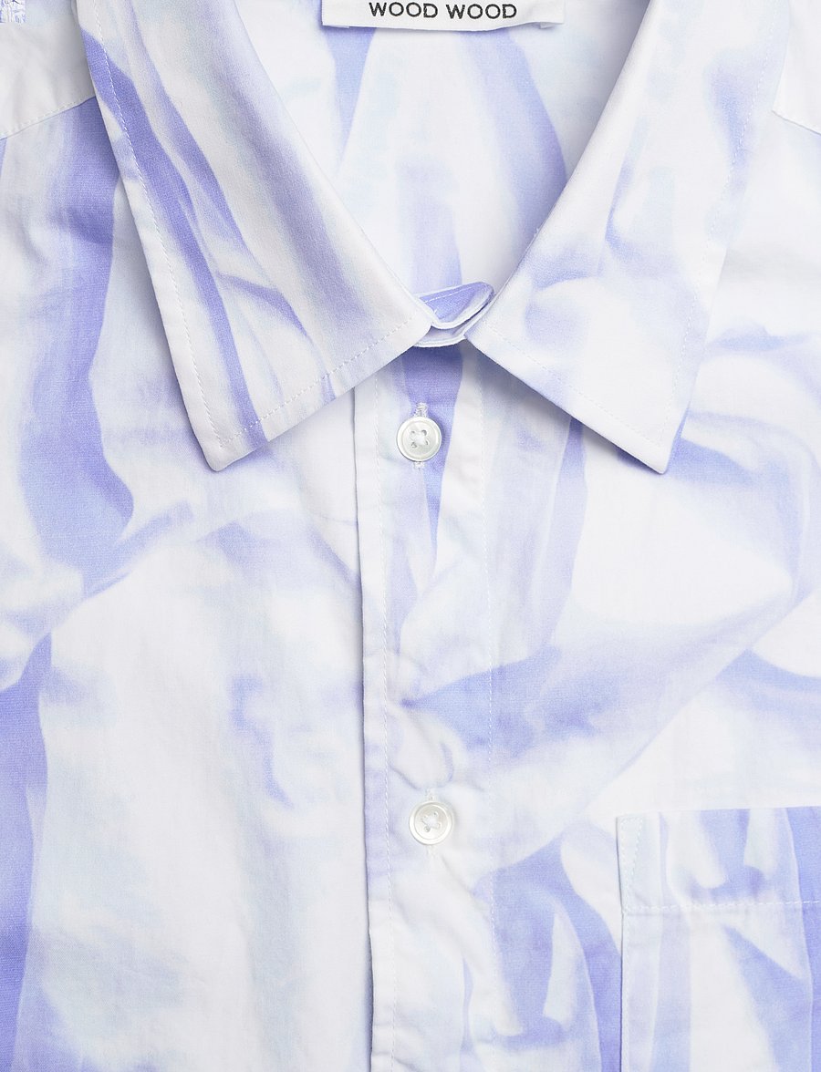 WOOD WOOD - Aaron SS Shirt - kurzarmhemden - creased print aop - 2