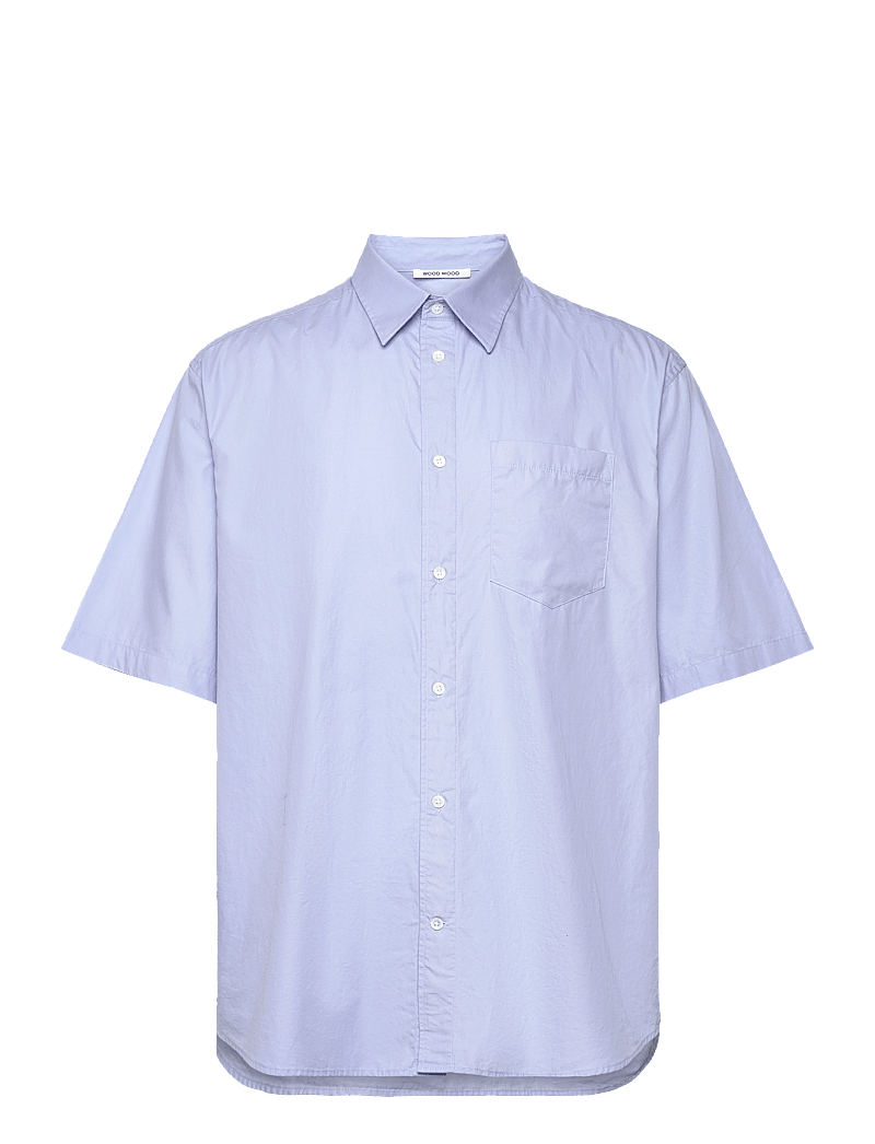 WOOD WOOD - Aaron SS Shirt - kurzarmhemden - frost blue - 0