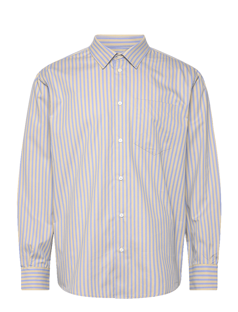 WOOD WOOD - Nico Poplin Shirt - gestreepte overhemden - frosty pinstripe - 0