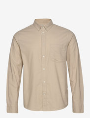 Wood Wood - Adam classic flannel shirt - tavalised t-särgid - light sand - 0