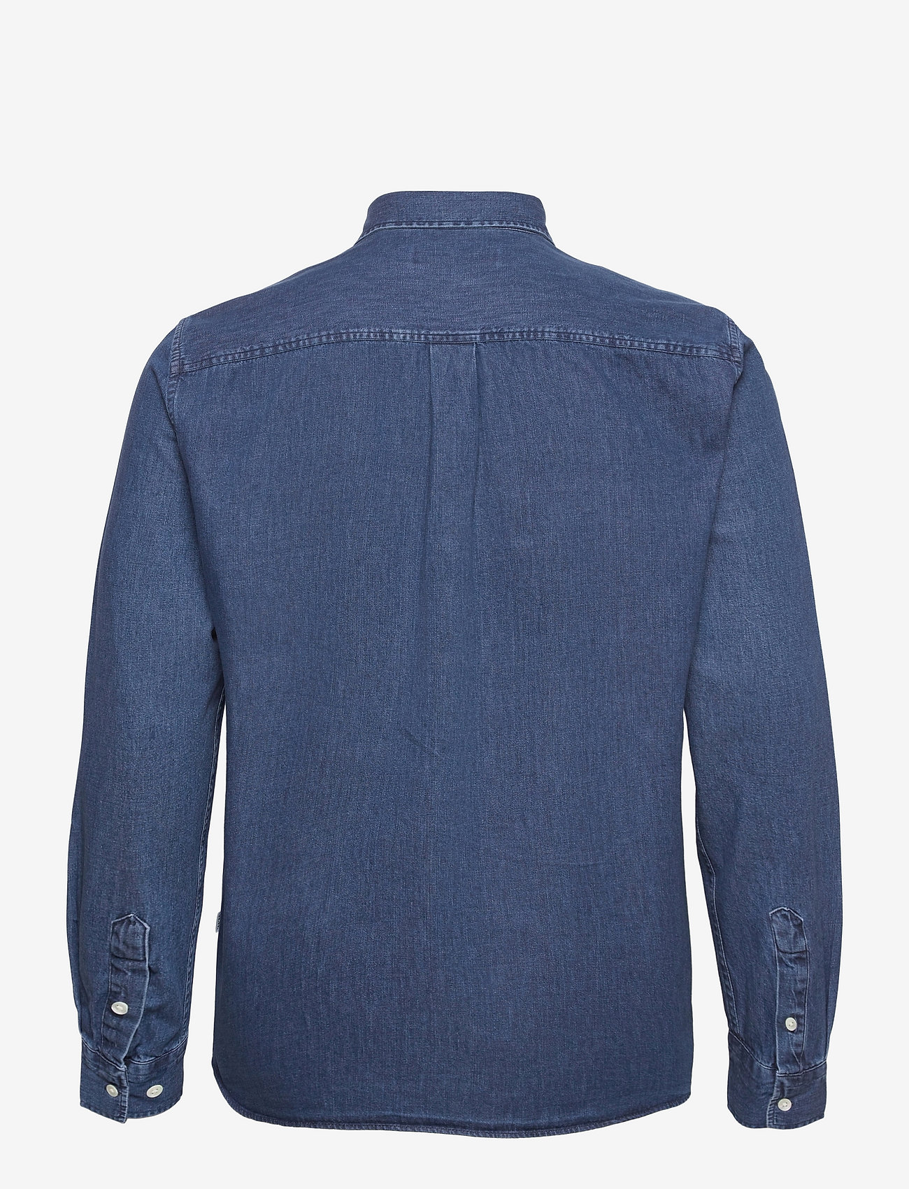 Wood Wood - Andrew classic denim shirt - jeansskjorter - stone wash - 1
