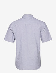Wood Wood - Michael oxford shirt SS - kortermede t-skjorter - blue stripes - 1
