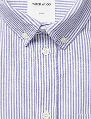 Wood Wood - Michael oxford shirt SS - marškinėliai trumpomis rankovėmis - blue stripes - 2