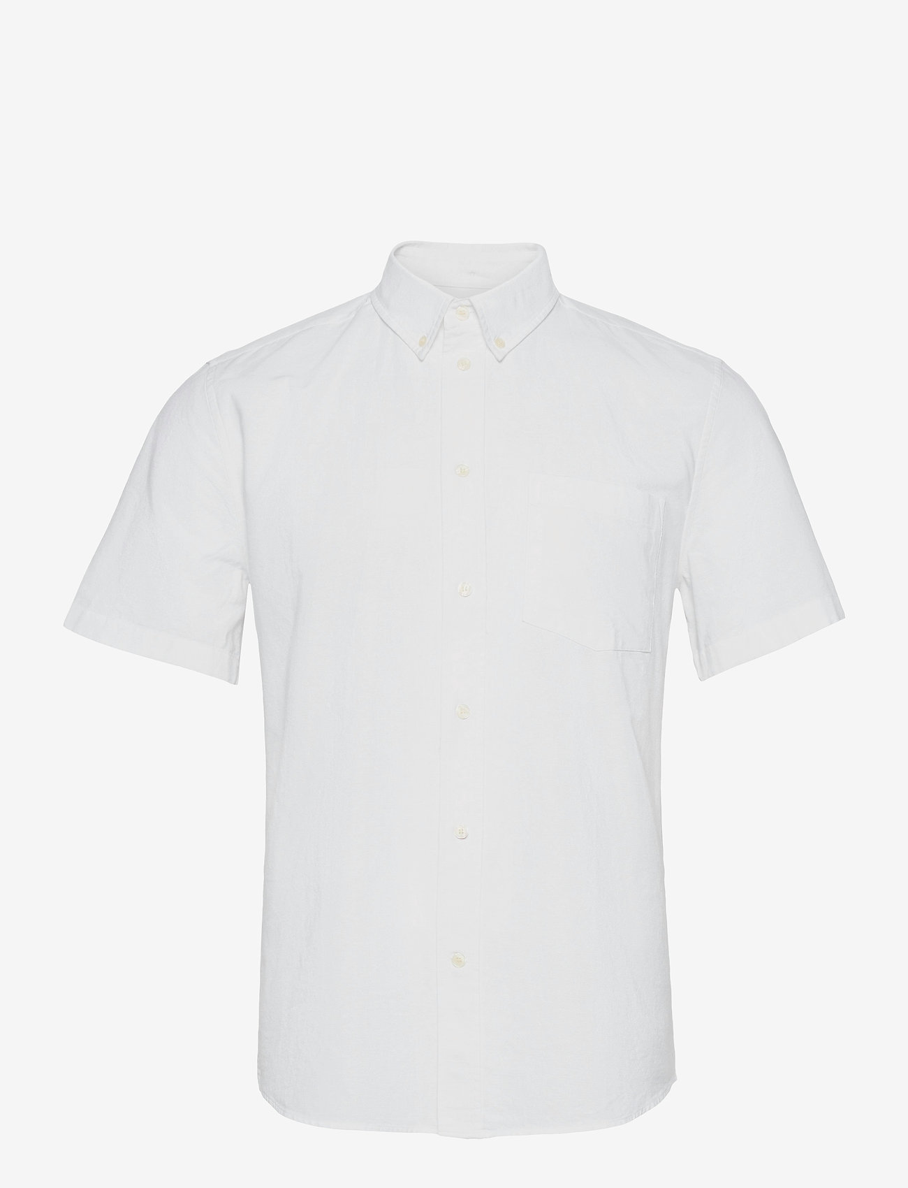 Wood Wood - Michael oxford shirt SS - marškinėliai trumpomis rankovėmis - bright white - 0