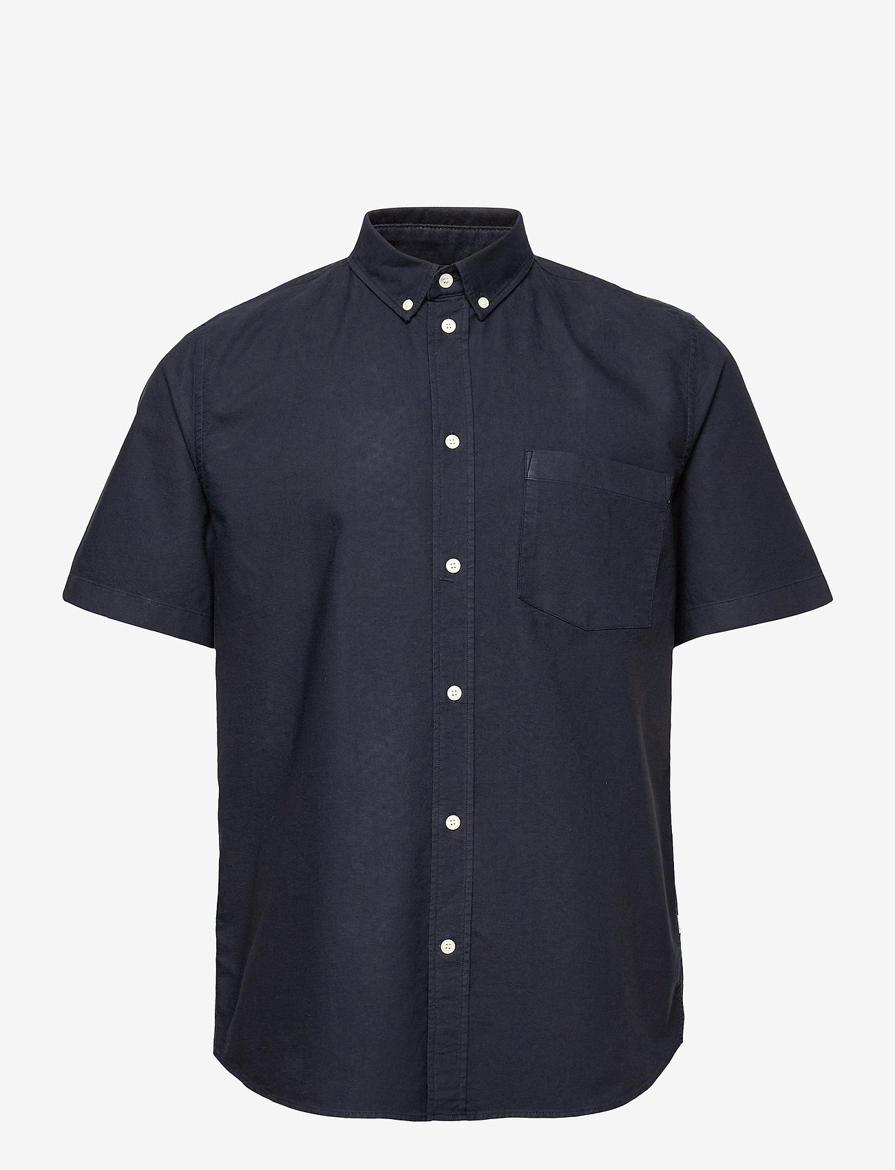 Wood Wood - Michael oxford shirt SS - kortærmede t-shirts - navy - 0