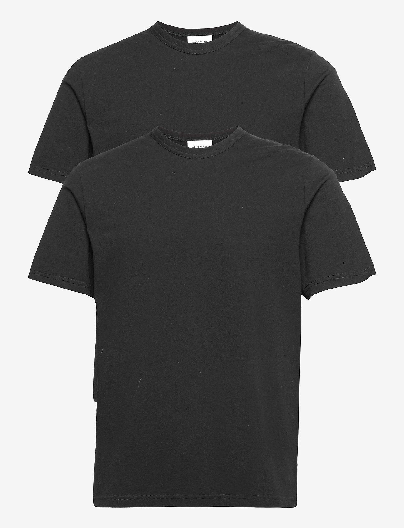 Wood Wood - Allan 2-pack T-shirt - tavalised t-särgid - black - 0