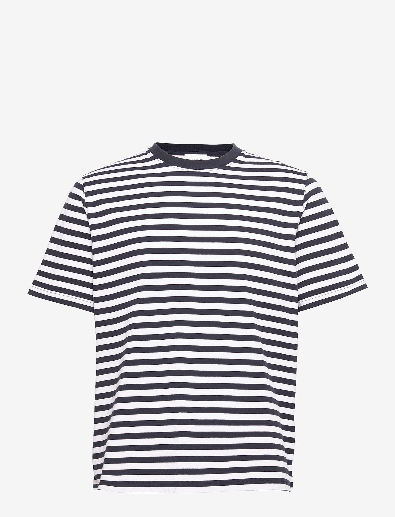 Wood Wood - Sami classic stripe T-shirt - kortermede t-skjorter - navy stripes - 0