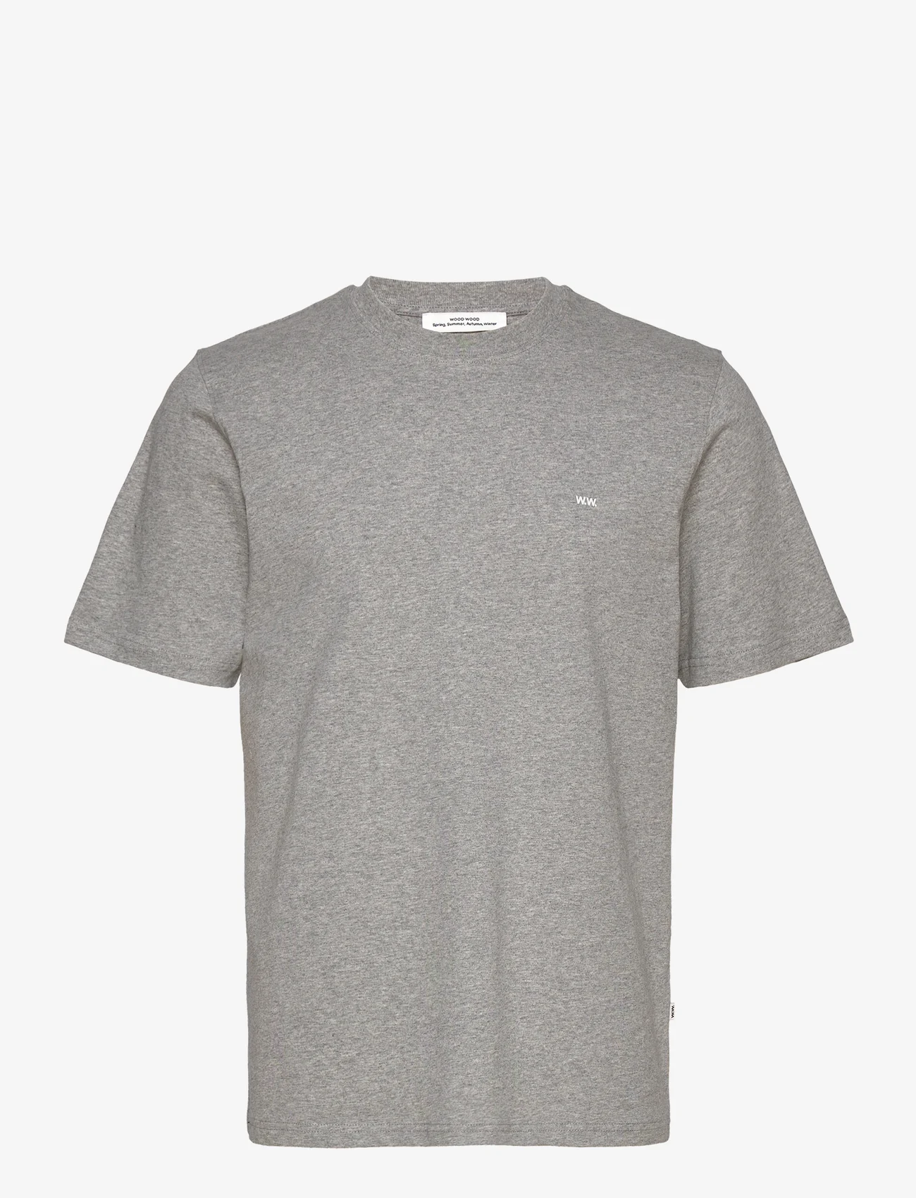 Wood Wood - Essential Sami classic T-shirt GOTS - tavalised t-särgid - grey melange - 0