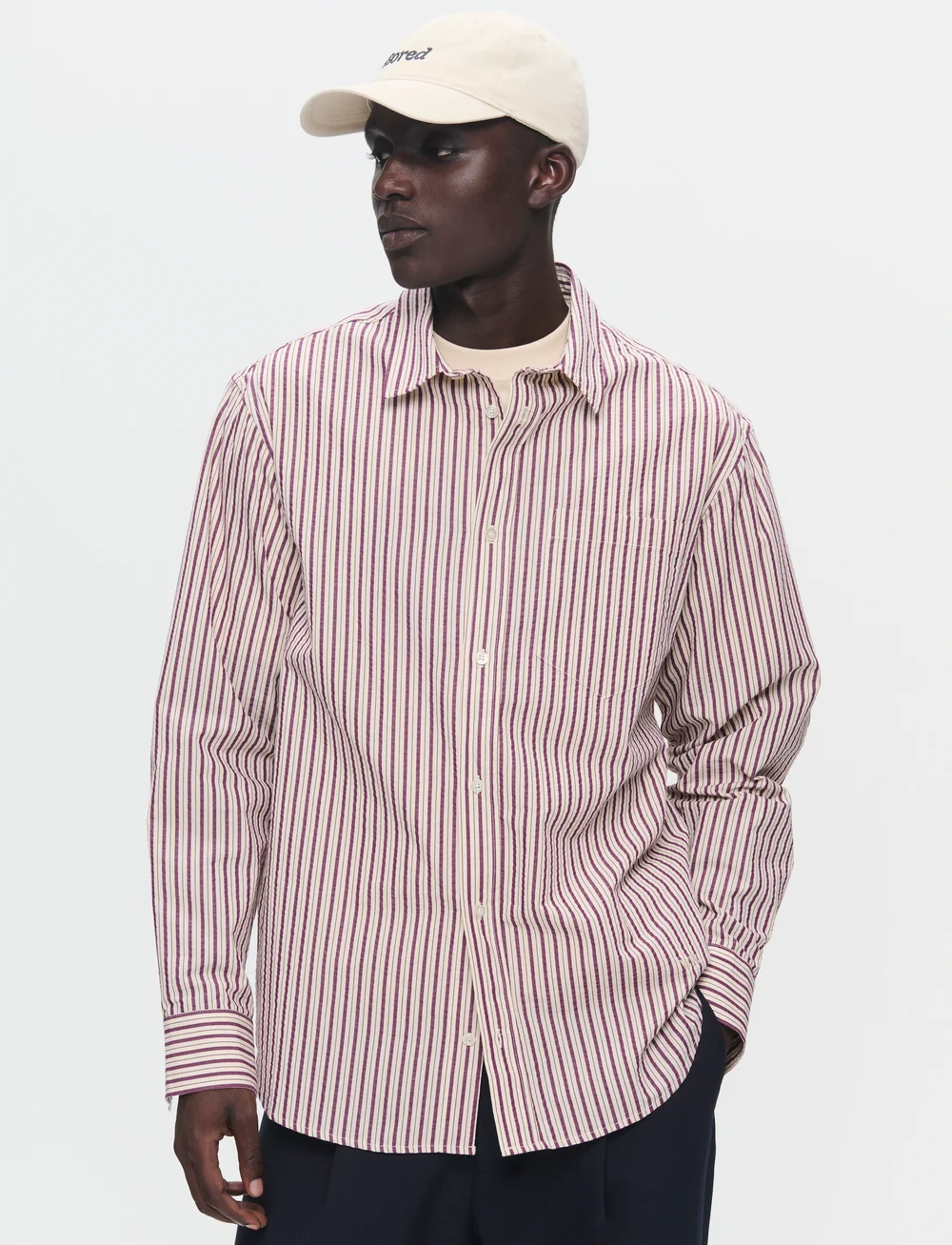WOOD WOOD - WWnico - striped shirts - dark purple - 0