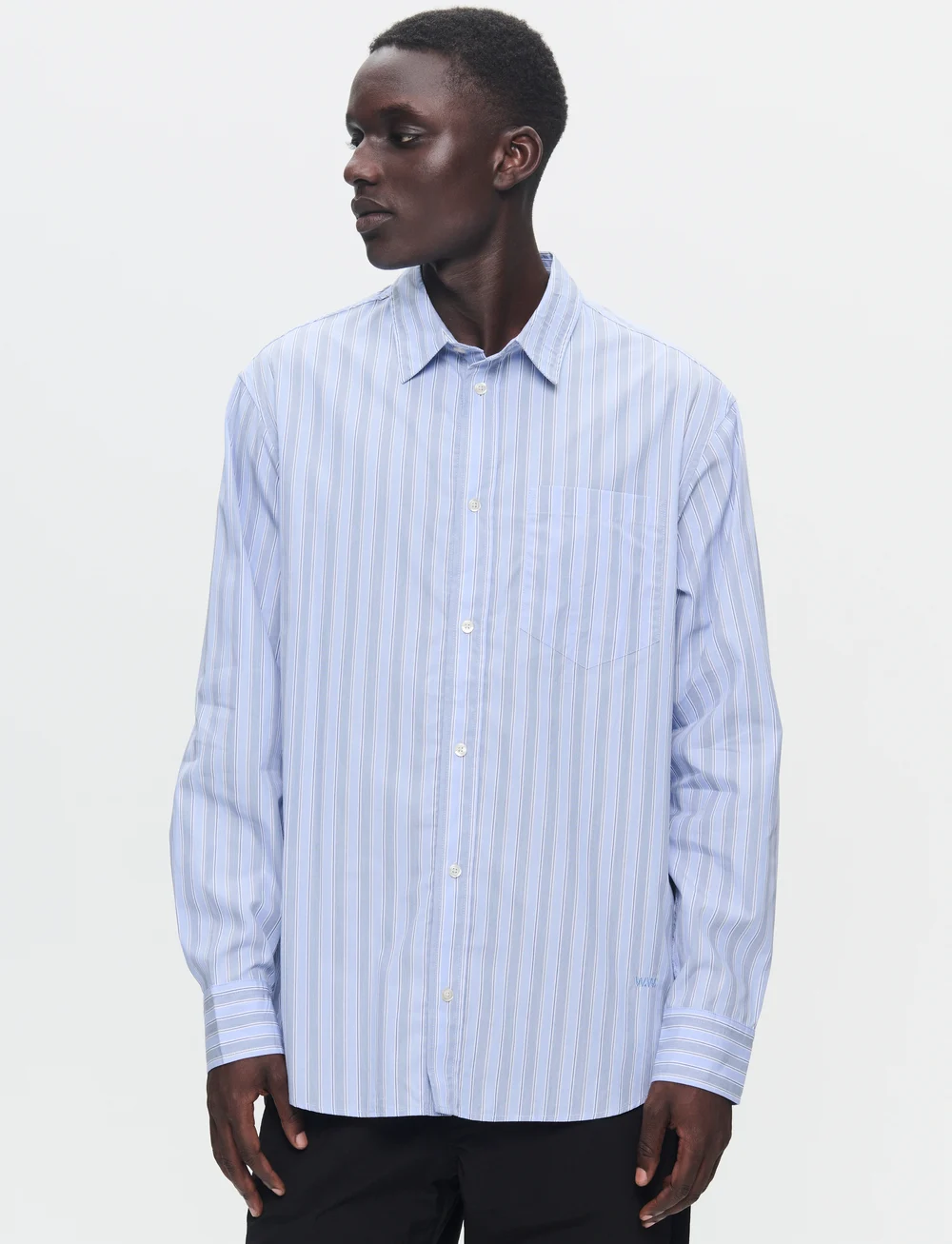 WOOD WOOD - WWnico - stribede skjorter - chambray blue - 0