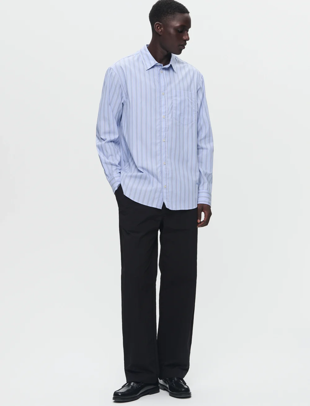 WOOD WOOD - WWnico - stribede skjorter - chambray blue - 2