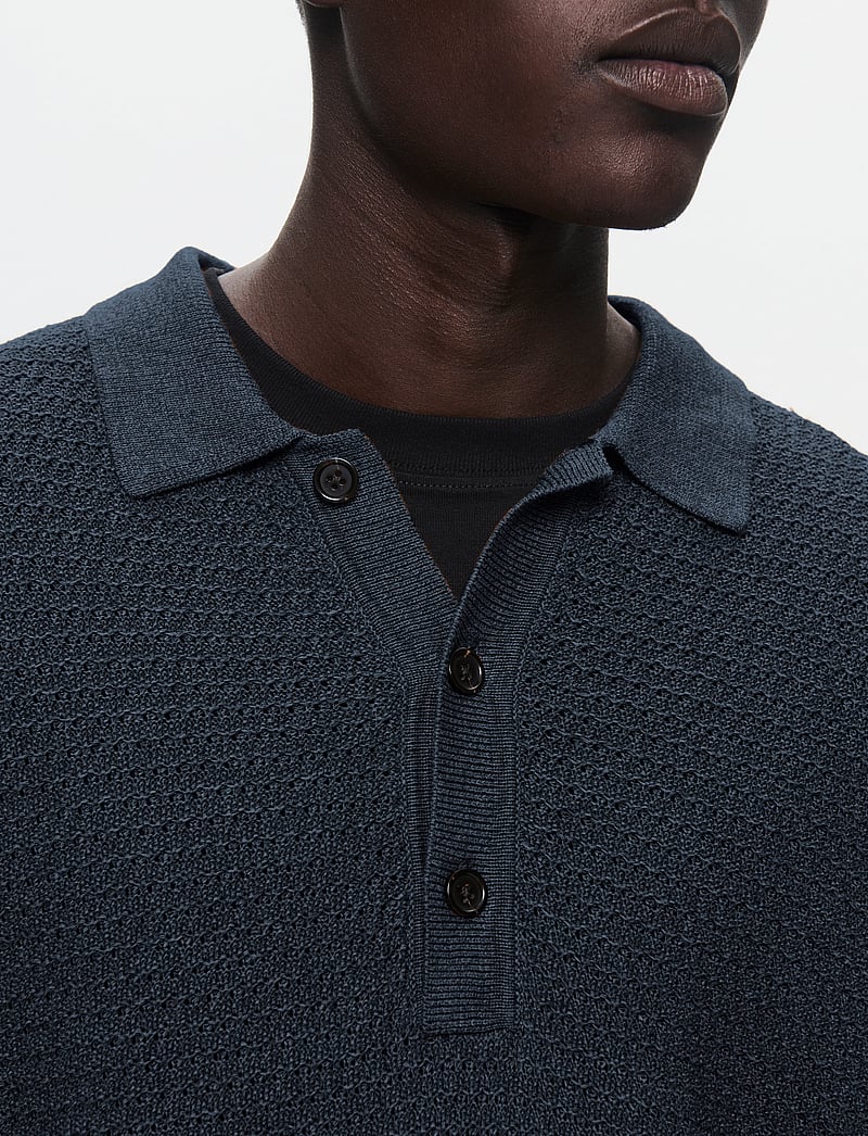 WOOD WOOD - WWupton - gestrickte polohemden - dark navy - 4
