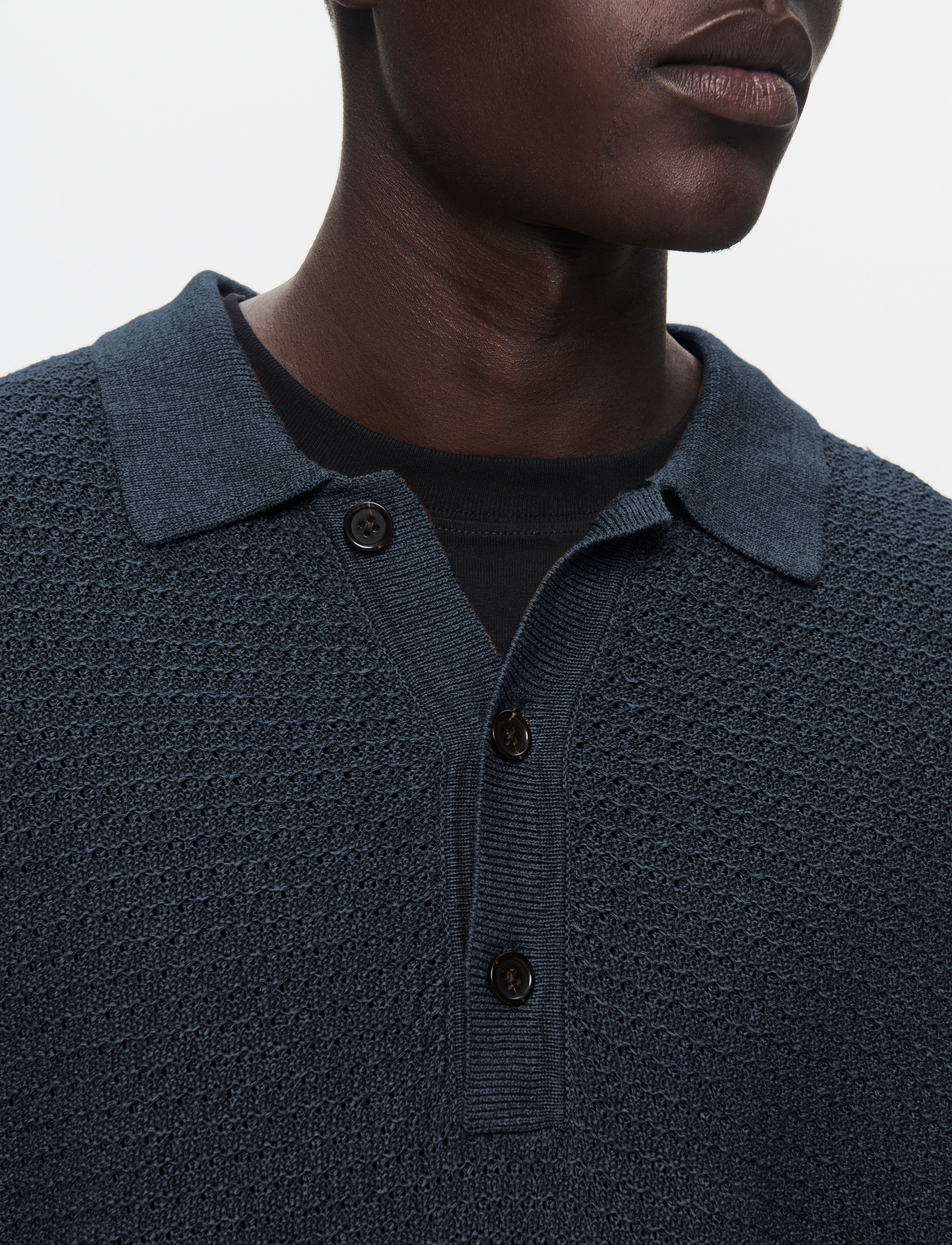 WOOD WOOD - WWupton - gestrickte polohemden - dark navy - 4