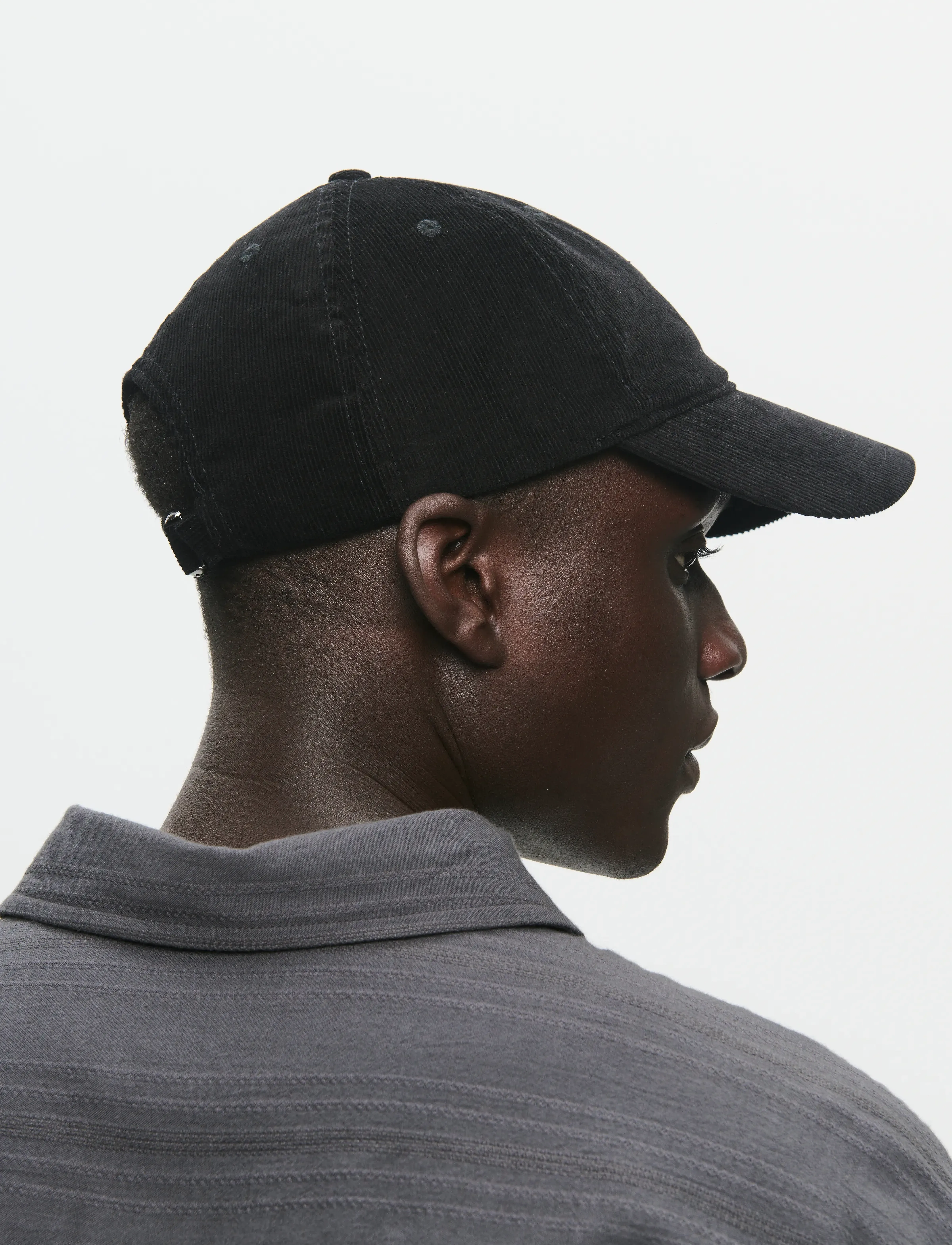 WOOD WOOD - WWLow profile corduroy cap - kasketter - black - 3